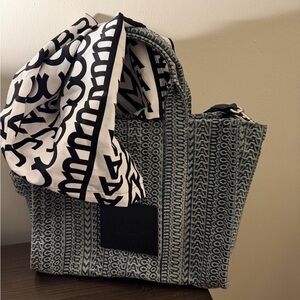 Stylish Blue and Black Patterned Women's Bag